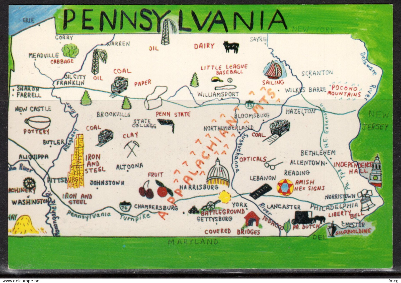Map, United States, Pennsylvania, New - Landkarten