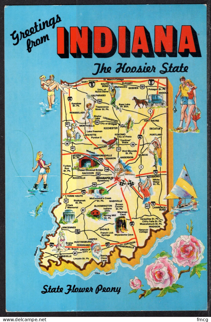 Map, United States, Indiana, New - Landkarten