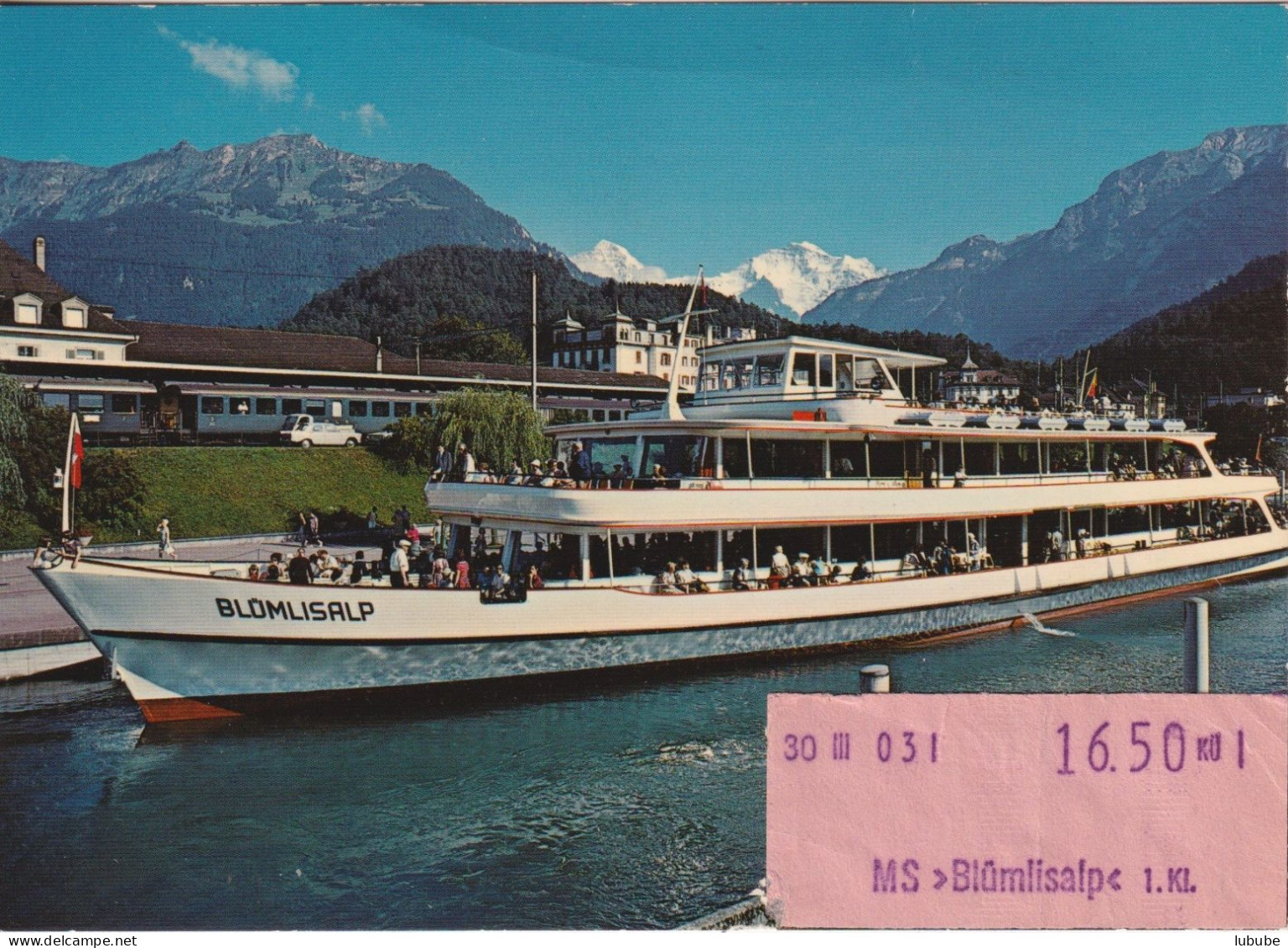 Interlaken - MS Blüemlisalp Am Bahnhof West  (mit Ticket)       1975 - Interlaken