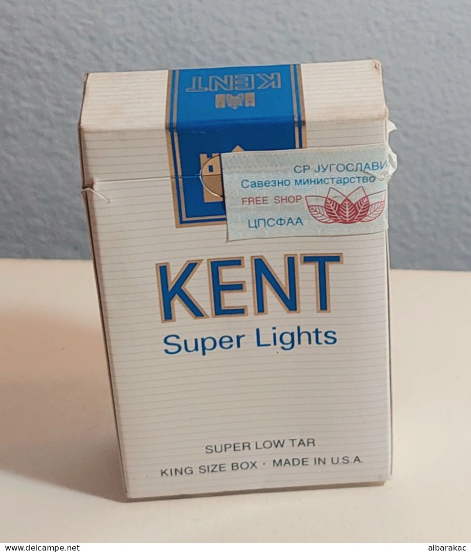 KENT Super Light Cigarette Box Edit Free Shop Yugoslavia - Zigarettenetuis (leer)