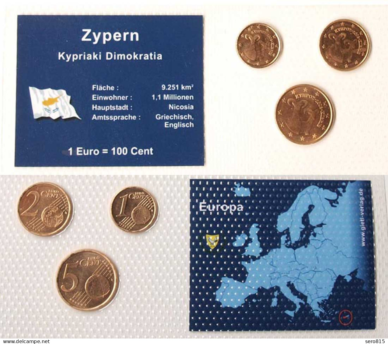 Zypern - Cyprus 2008 Euro Cent 1, 2, 5 In Stgl. Original Verschweißt   (n042 - Andere - Europa