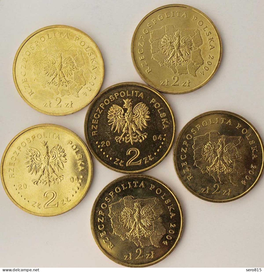 Polen - Poland 6 Stück Verschiedene á 2 Zloty Münzen Aus 2004 Bfr.   (m583 - Polen