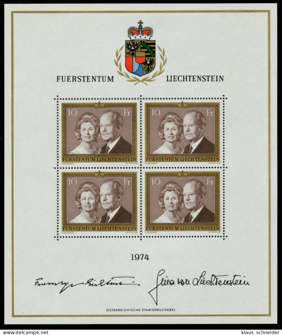 LIECHTENSTEIN BLOCK KLEINBOGEN Nr 614I Postfrisch KLEIN X163C6A - Blocchi & Fogli