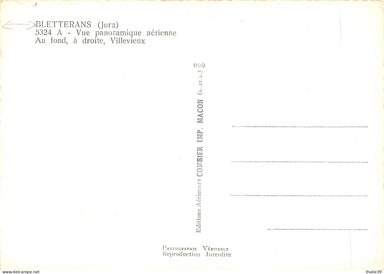 Bletterans Et Villevieux Vue Aérienne Cim - Autres & Non Classés