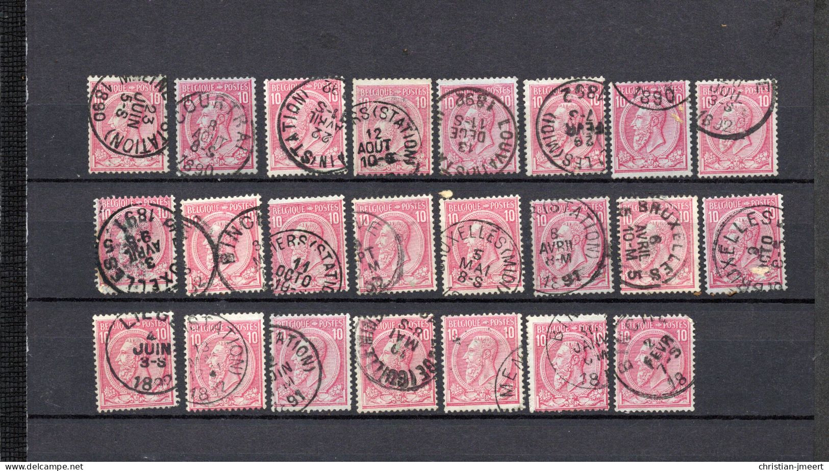 46 COB  Belgique  151 Timbres - 1884-1891 Leopold II