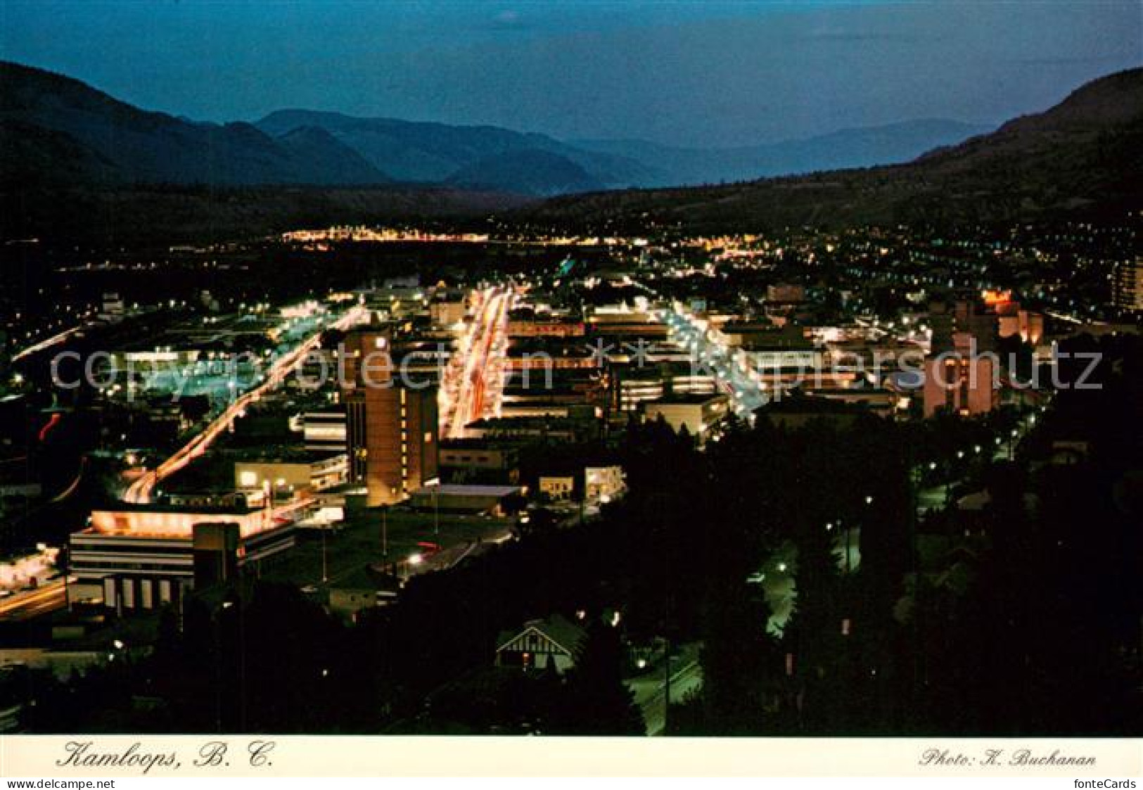 73126555 Kamloops Panoramic View At Night Kamloops - Non Classés