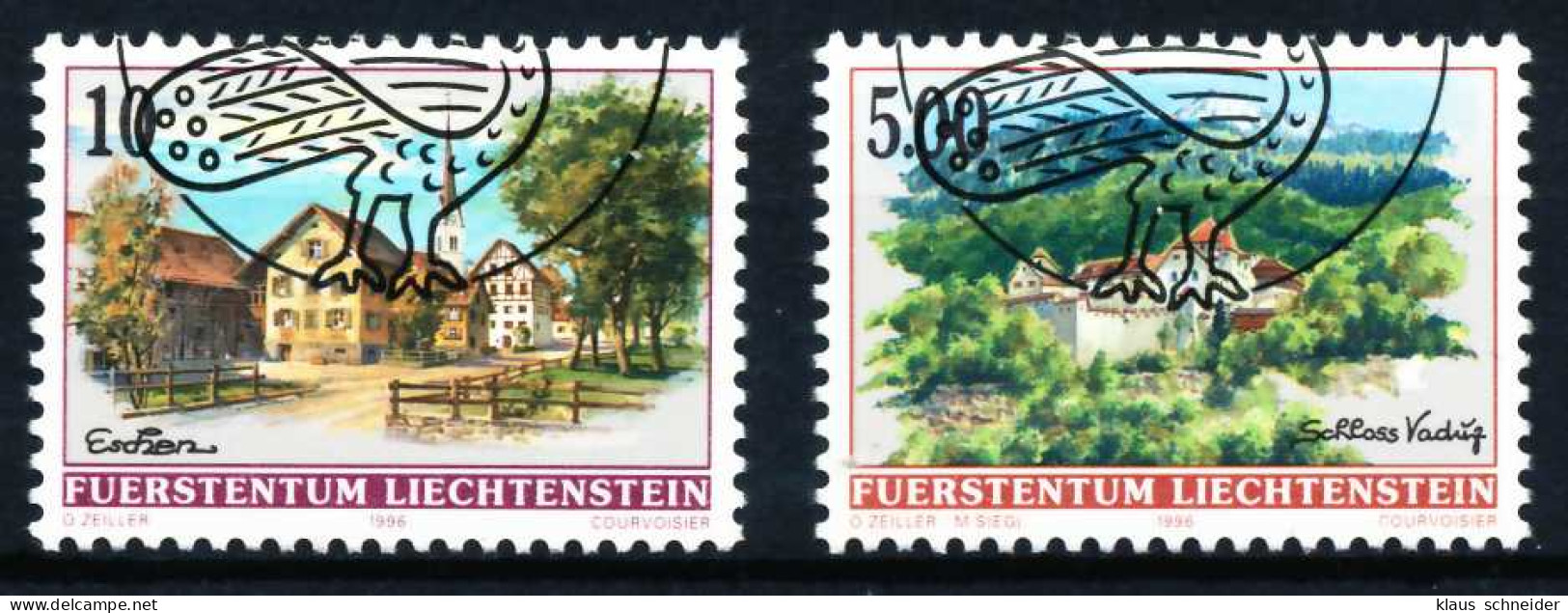 LIECHTENSTEIN 1996 Nr 1126-1127 Gestempelt SA19216 - Gebruikt