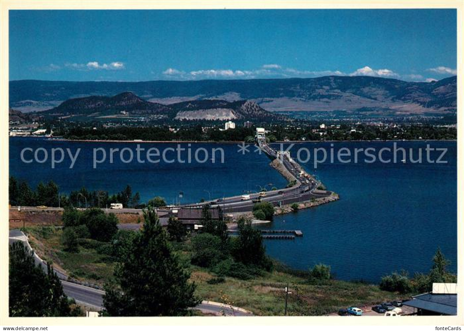 73126551 Kelowna Floating Bridge With West Side Of Okanagan Lake Kelowna - Unclassified