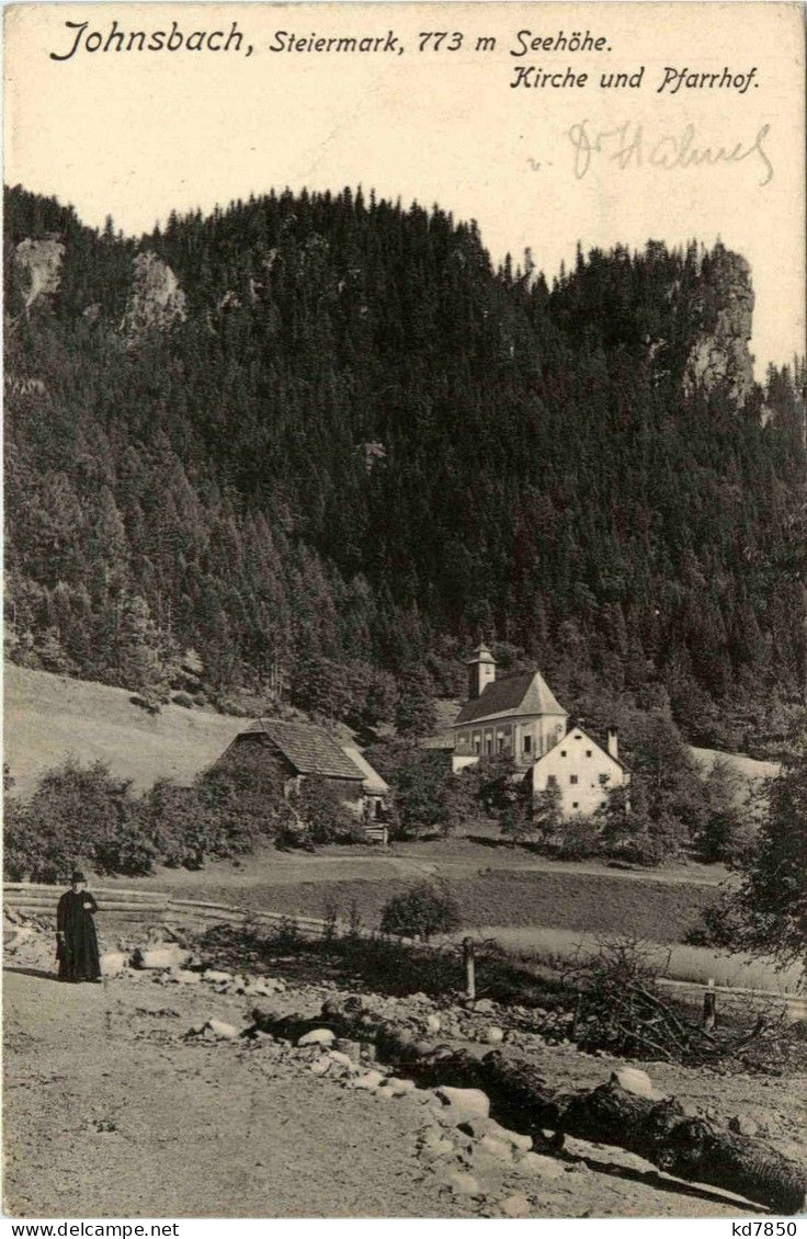 Gesäuse/Steiermark - Gesäuse, Johnsbach, Kirche Und Pfarrhof - Gesäuse