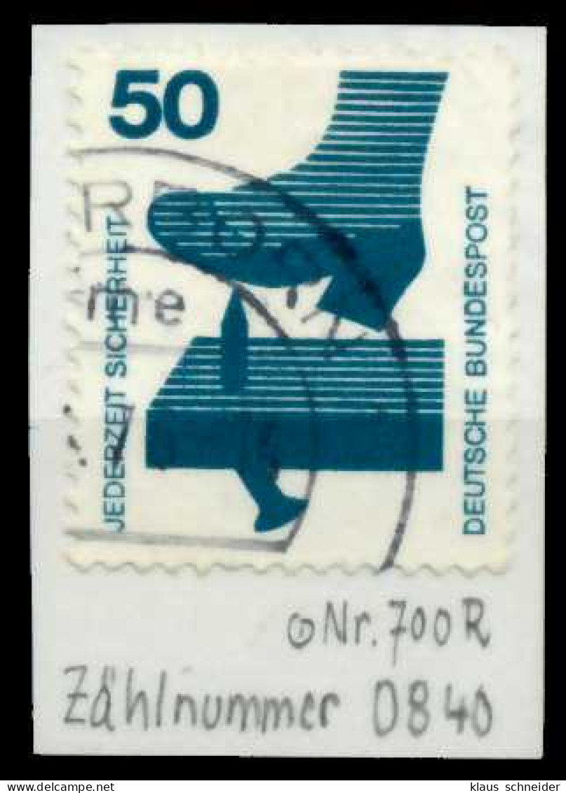 BRD DS UNFALLV Nr 700ARa Zentrisch Gestempelt X67B63E - Used Stamps