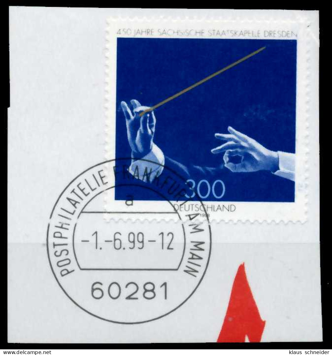 BRD 1998 Nr 2025 Gestempelt Briefstück Zentrisch X6C95C6 - Gebraucht