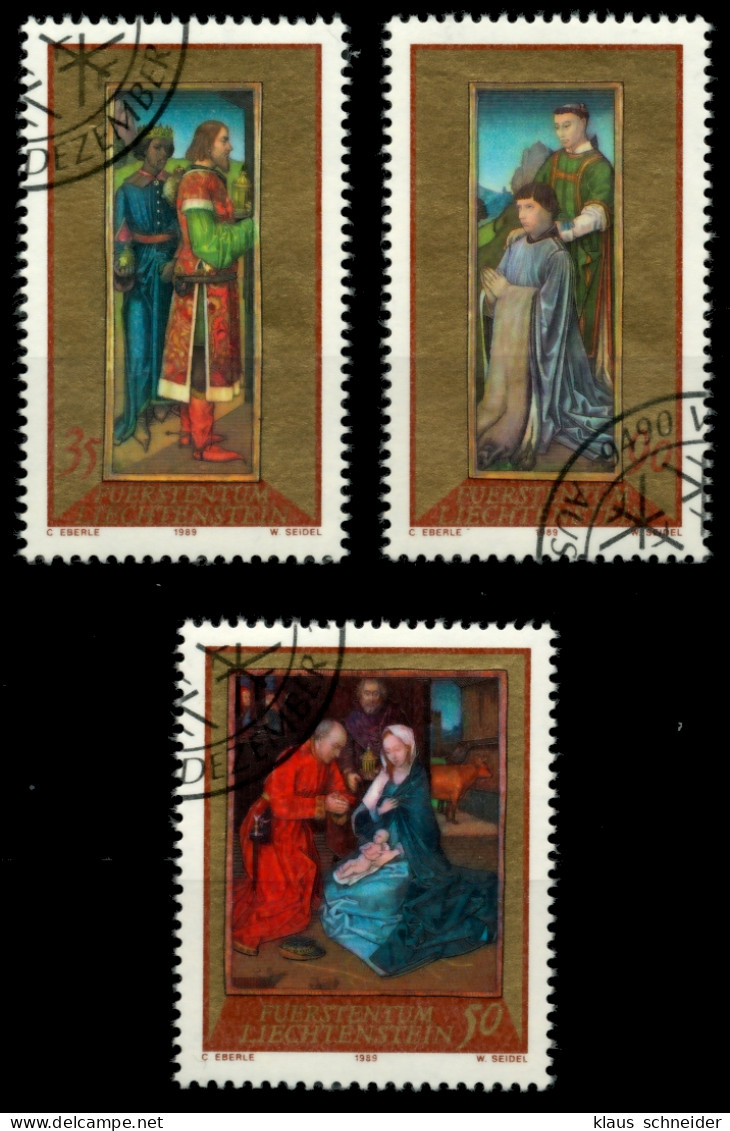 LIECHTENSTEIN 1989 Nr 978-980 Gestempelt SB49D56 - Gebraucht