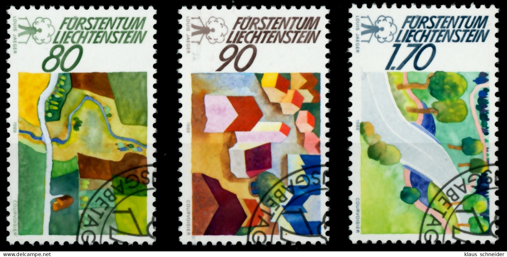 LIECHTENSTEIN 1988 Nr 939-941 Gestempelt SB49EBA - Gebraucht