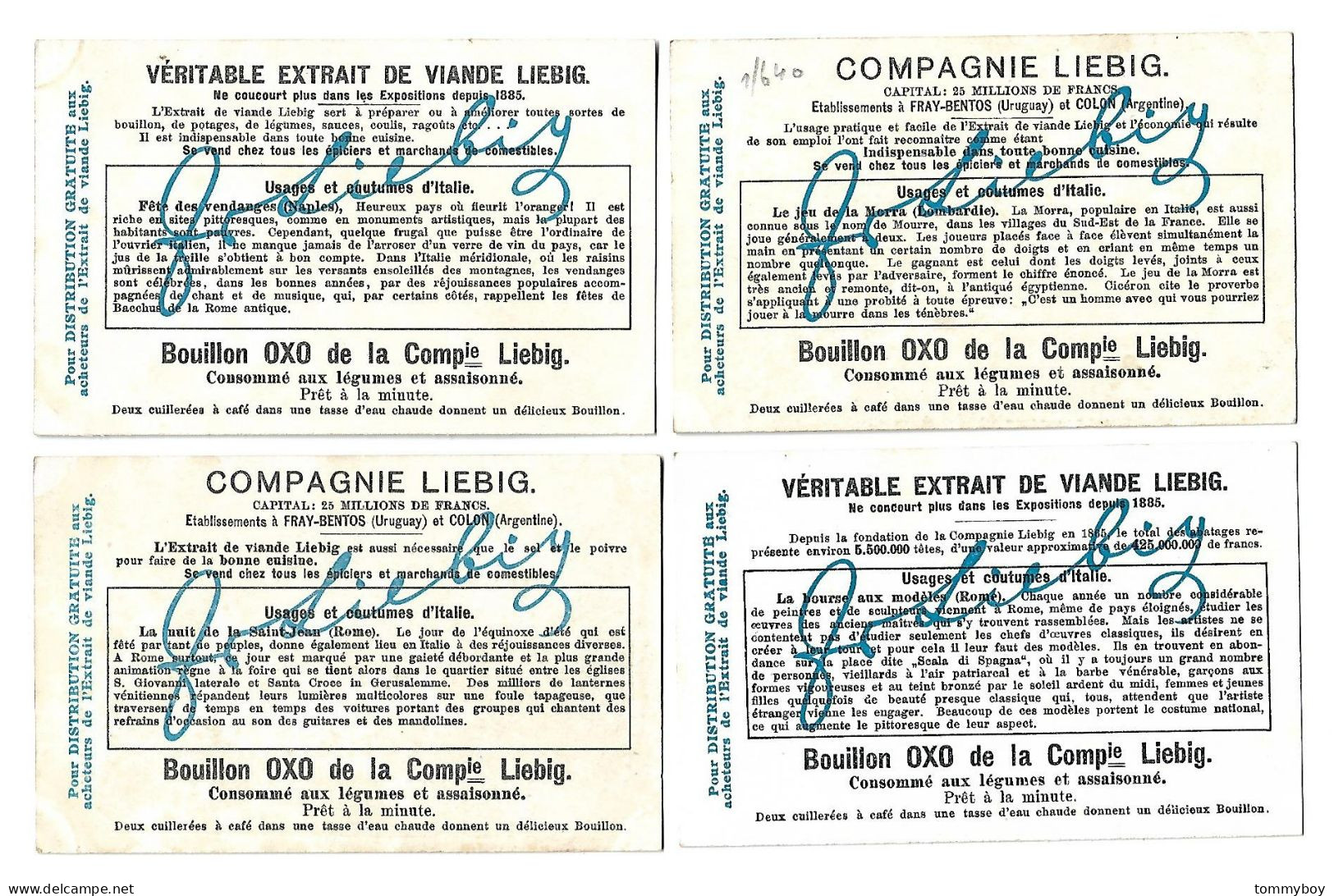 S 911, Liebig 6 Cards, Scènes D'Italie ( Ref B24) - Liebig