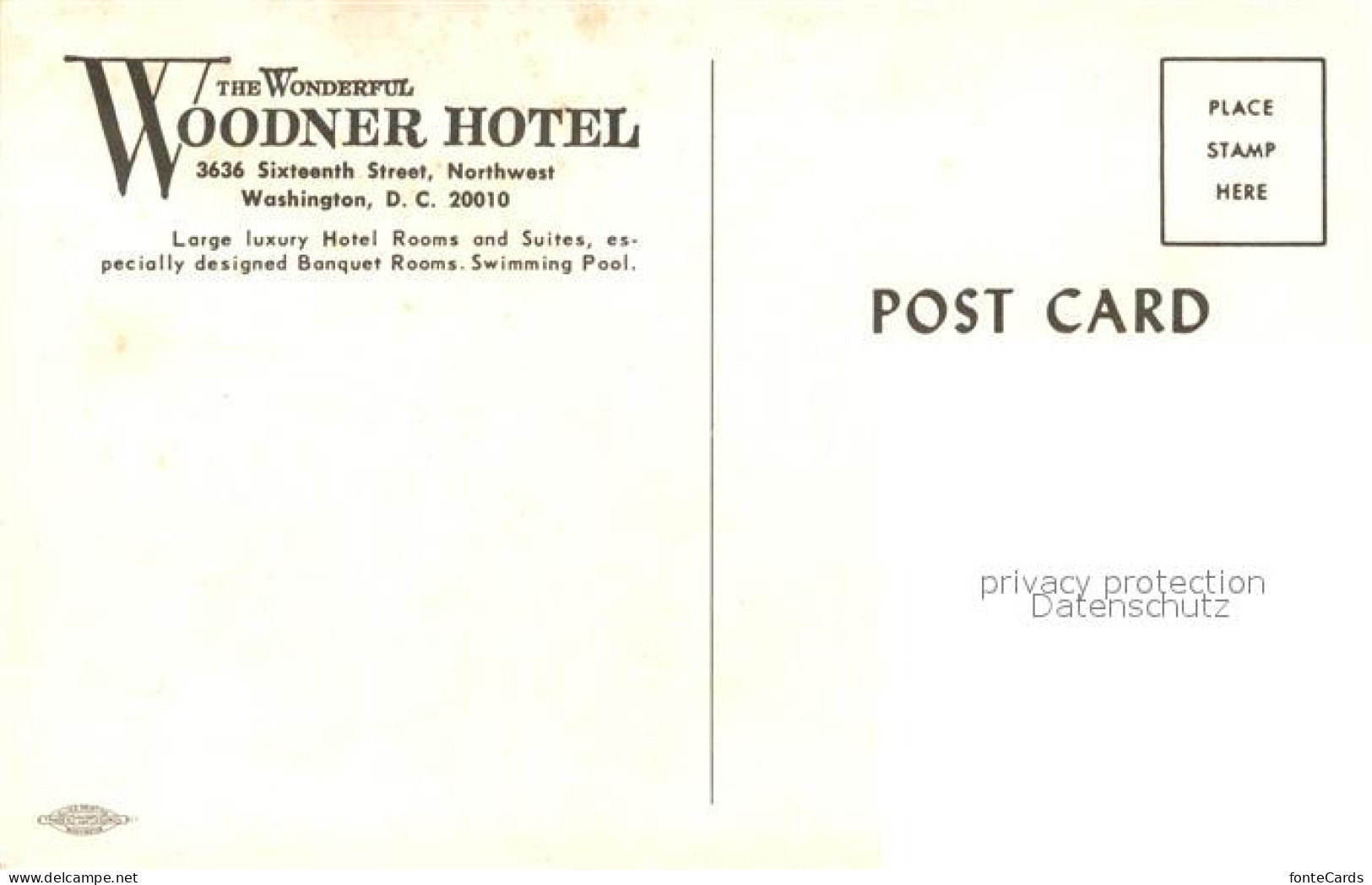 73126197 Washington DC Woodner Hotel  - Washington DC