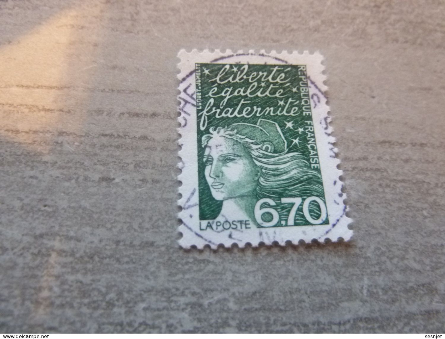 Marianne De Luquet - 6f.70 - Yt 3098 - Vert Foncé - Oblitéré - Année 1997 - - Used Stamps