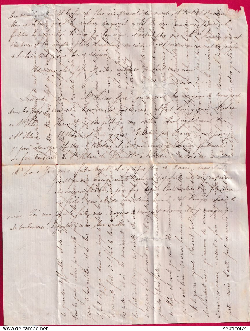 GUERRE 1870 2 CORPS 1ER DIVISION POSTES TEXTE DE MAYENNE LE GENERAL 30 JANVIER 1870 POUR CANISY MANCHE LETTRE - Guerre De 1870