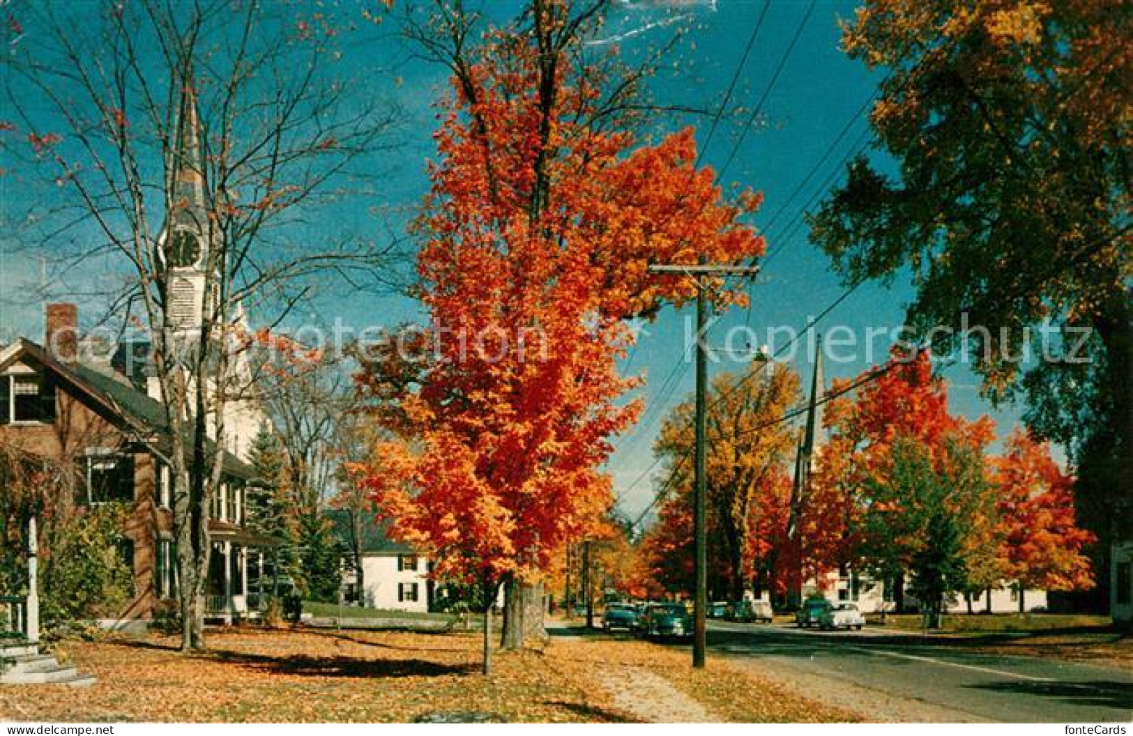 73126144 Bradford_Vermont Main Street Herbststimmung - Sonstige & Ohne Zuordnung