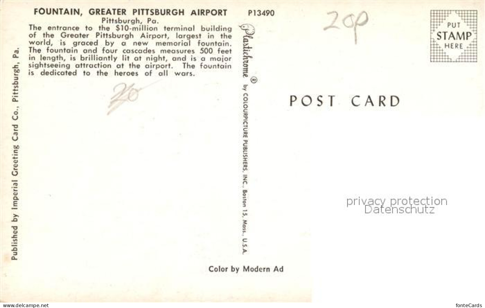 73126118 Pittsburgh Brunnen Airport Pittsburgh - Other & Unclassified