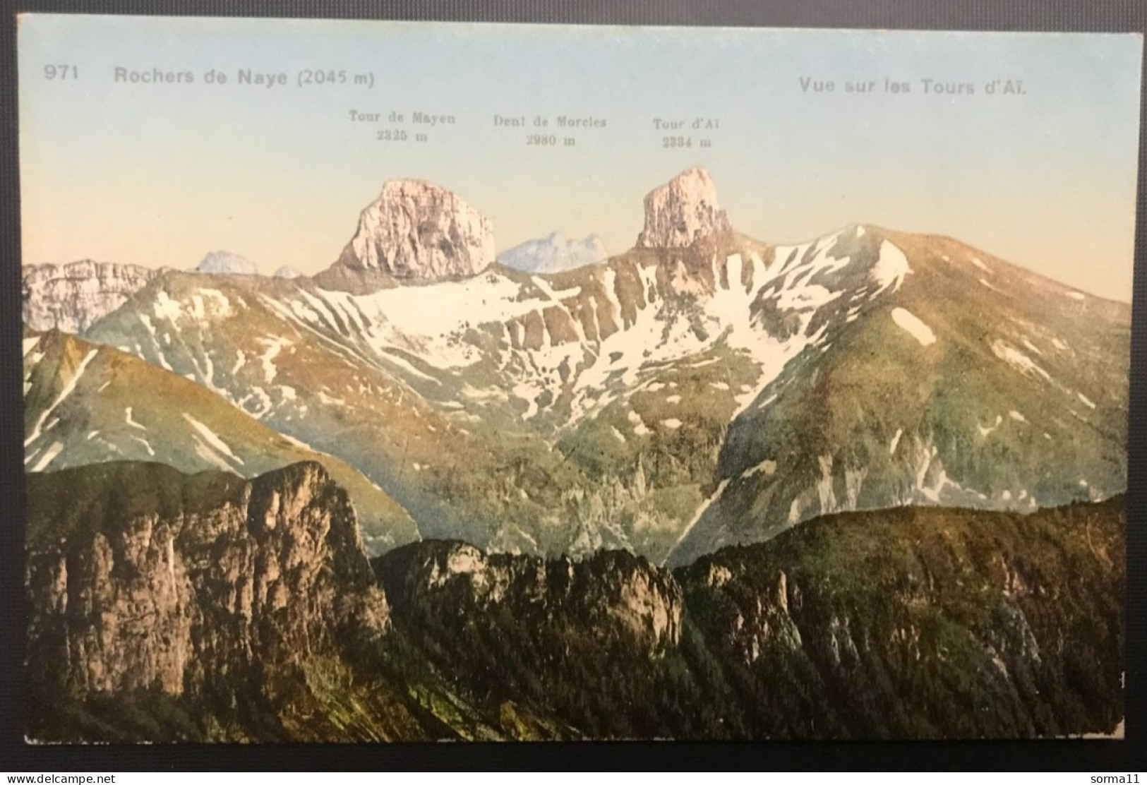 CPA ROCHERS DE NAYE (Suisse) Vue Sur Les Tours D'Aï - Autres & Non Classés