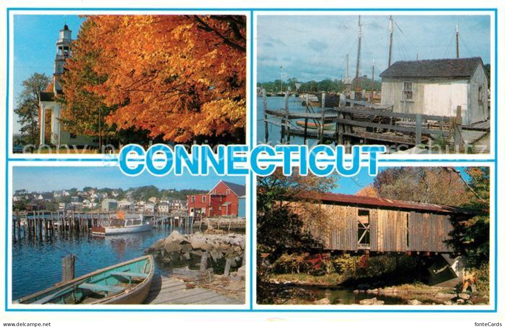 73126083 Connecticut_US-State Hafen Herbststimmung - Sonstige & Ohne Zuordnung