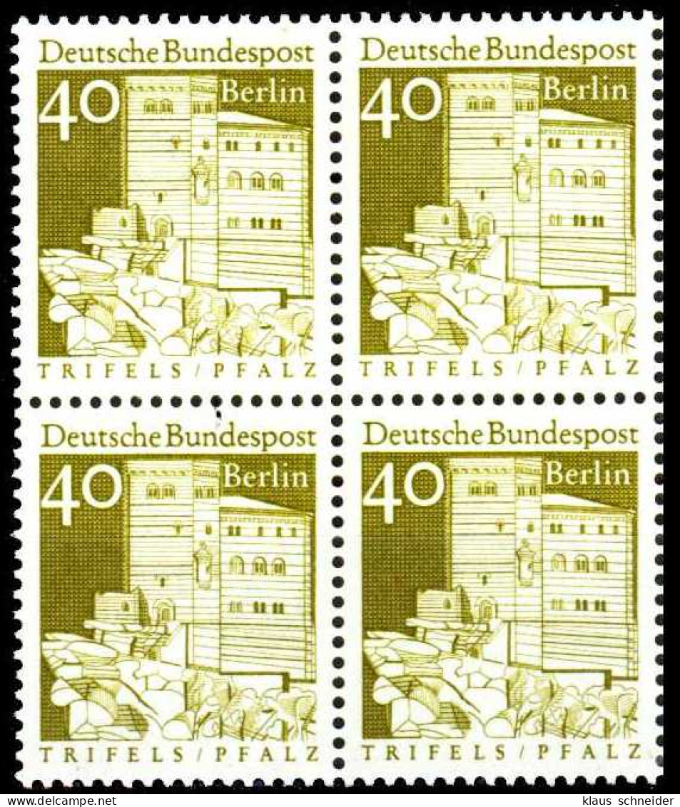 BERLIN DS D-BAUW. 2 Nr 276 Postfrisch VIERERBLOCK S027312 - Unused Stamps