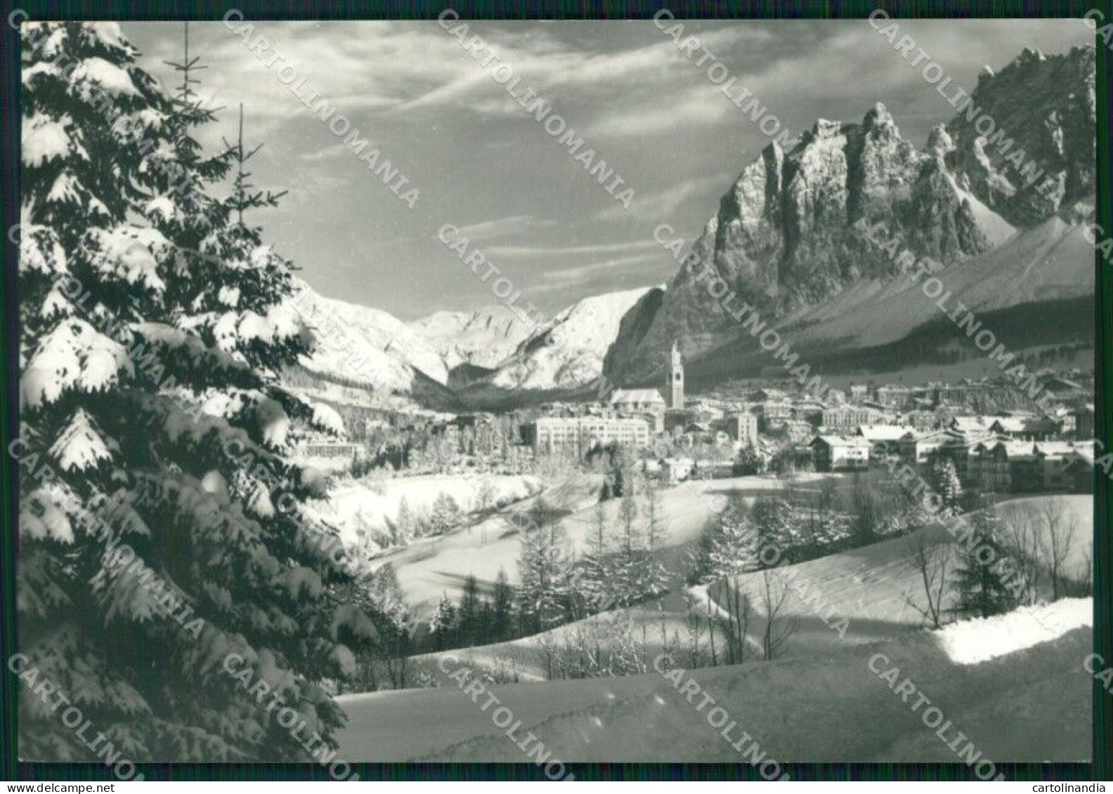 Belluno Cortina D'Ampezzo Croda Del Beco Punta Fiames FG Foto Cartolina HB4914 - Belluno