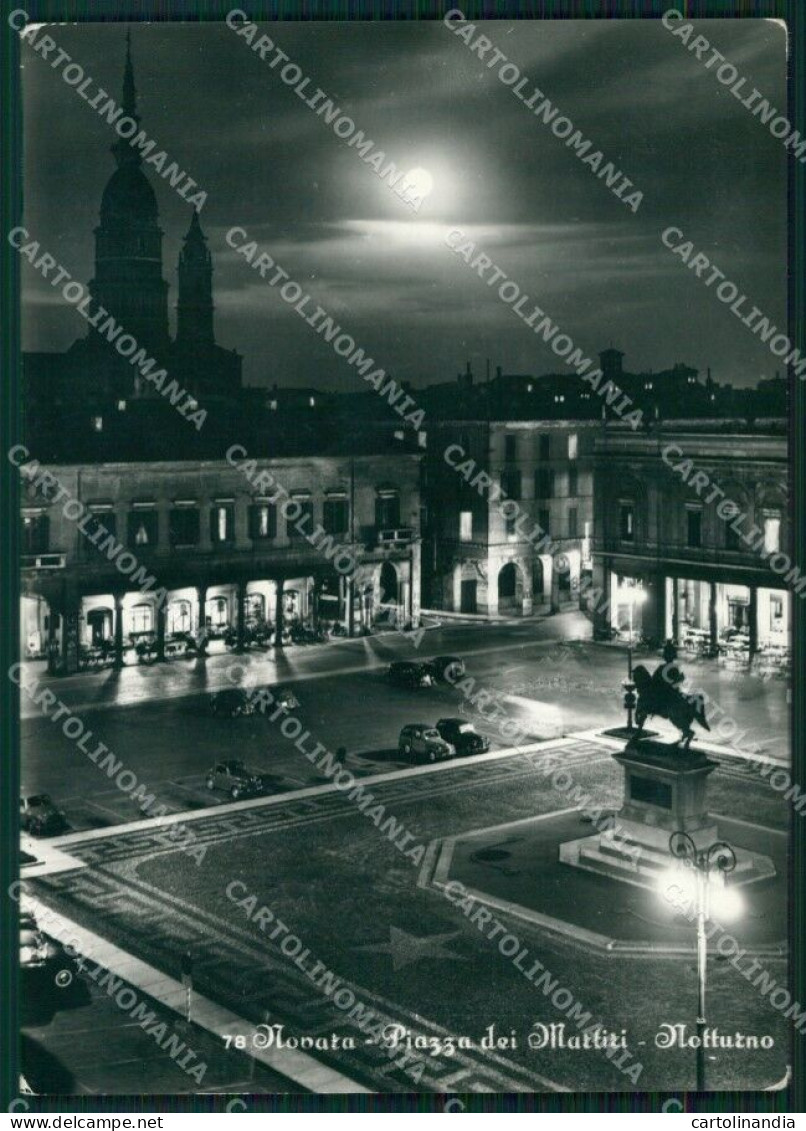 Novara Città Chiaro Di Luna FG Foto Cartolina HB4982 - Novara