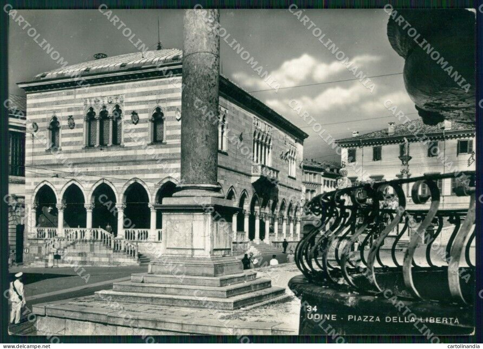 Udine Città PIEGHINA FG Foto Cartolina HB4991 - Udine