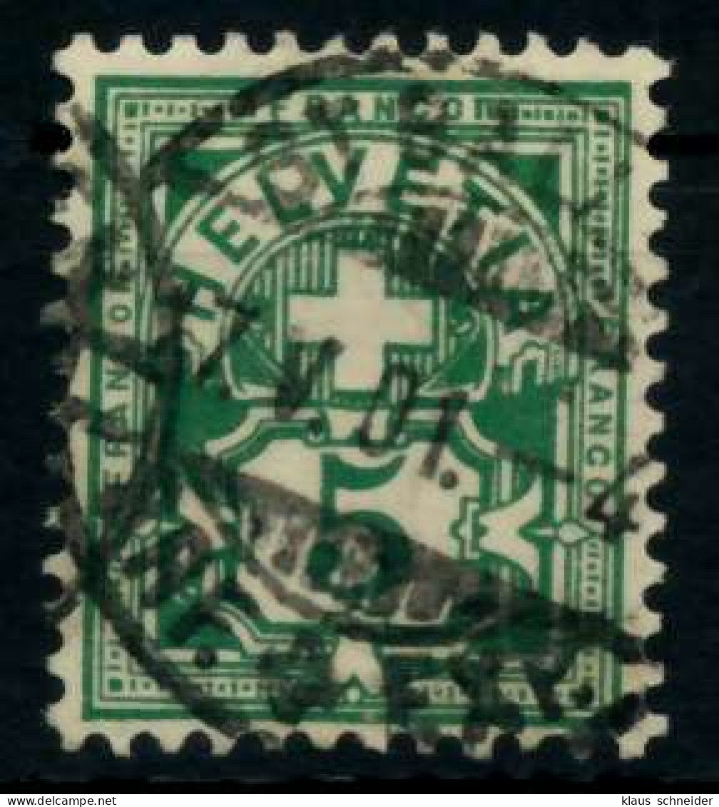 SCHWEIZ ZIFFERNMUSTER Nr 53Ya Gestempelt X746942 - Used Stamps