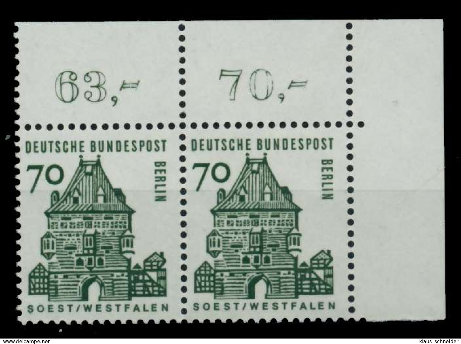 BERLIN DS D-BAUW. 1 Nr 248 Postfrisch WAAGR PAAR ECKE-O X74B976 - Ungebraucht