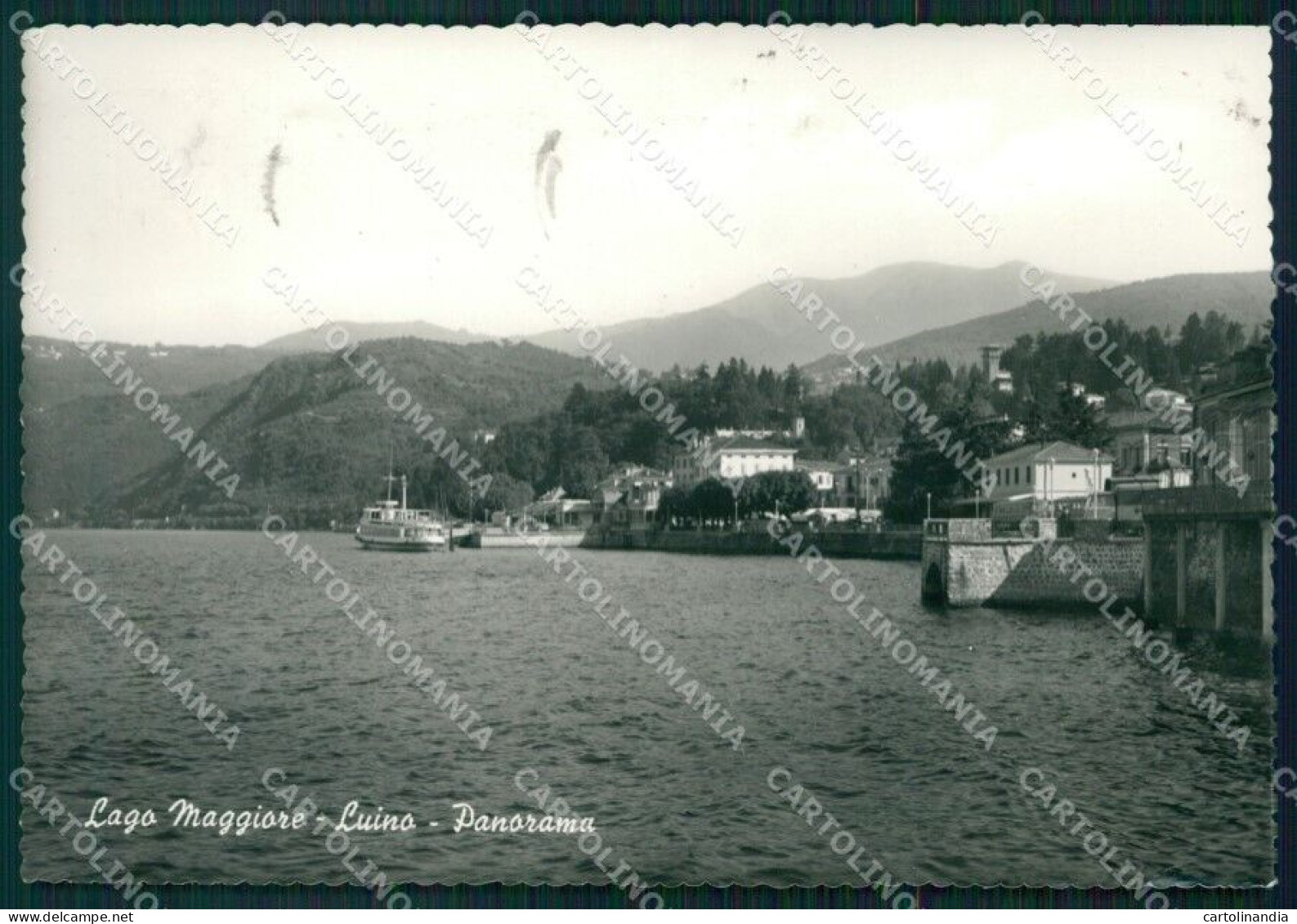 Varese Luino Lago Maggiore Battello FG Foto Cartolina HB4978 - Varese