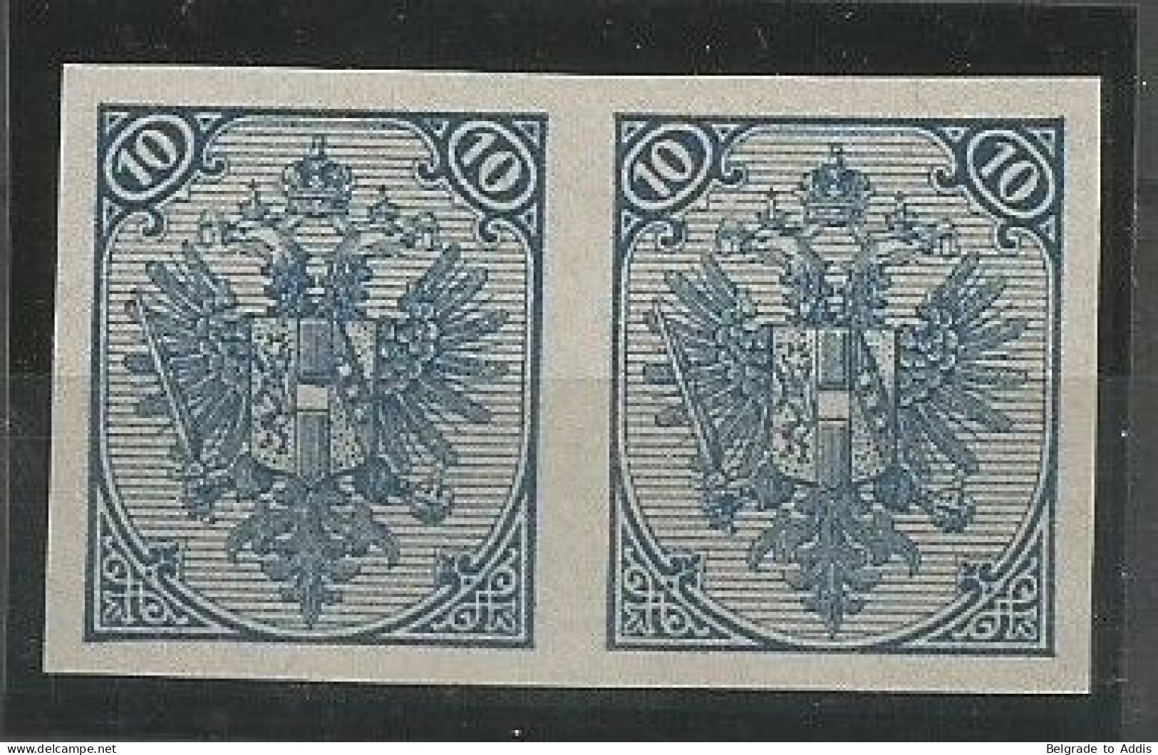 Bosnia Bosnien K.u.K. Austria Hungary Mi.5IIPU IV Proof On White Thin Paper Imperforated In Pair MNG (*) 1895 CV 286,00€ - Bosnien-Herzegowina