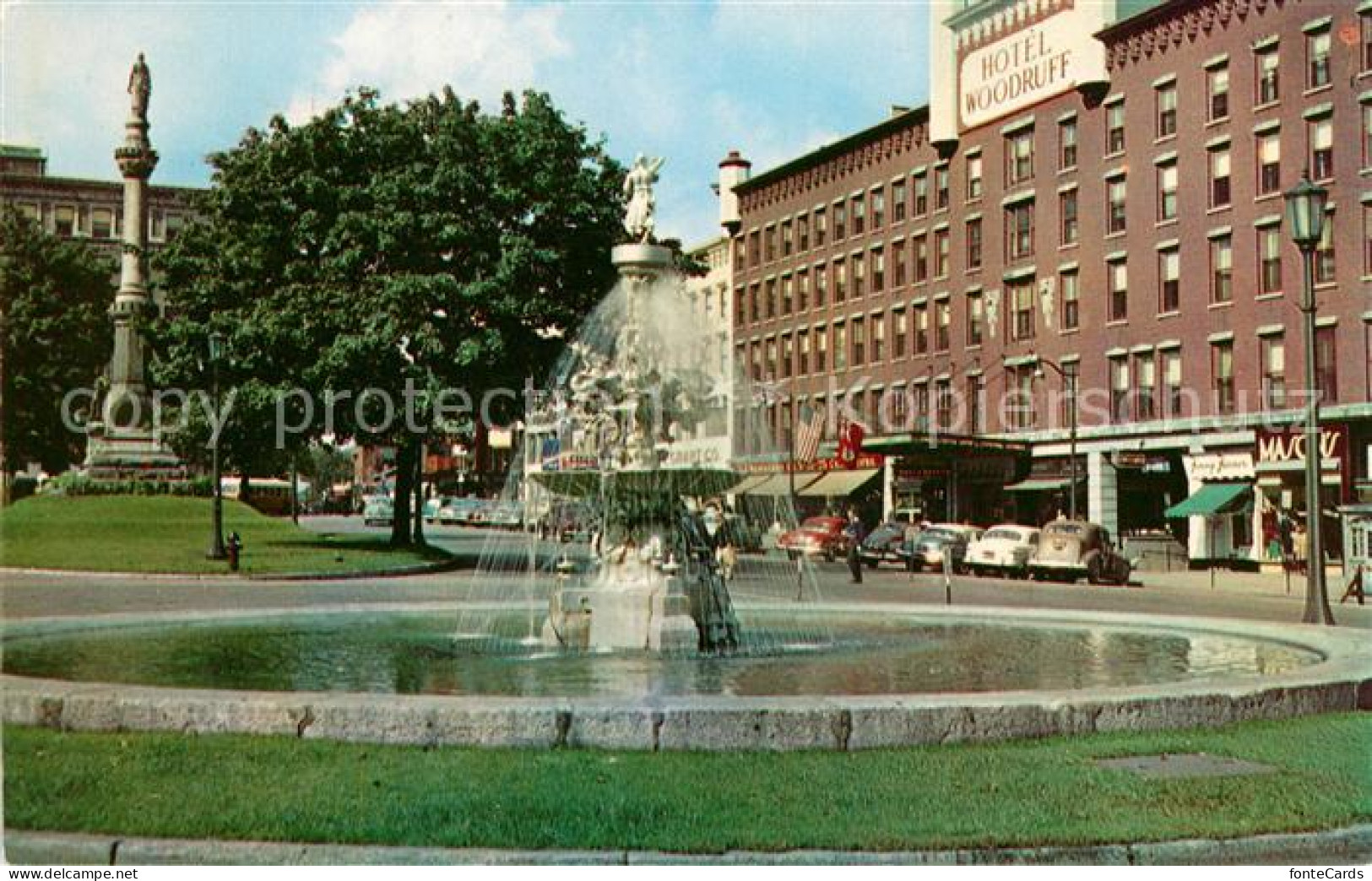 73123681 Watertown_New_York Public Square Fountain Hotel Woodruff Civil War Memo - Sonstige & Ohne Zuordnung