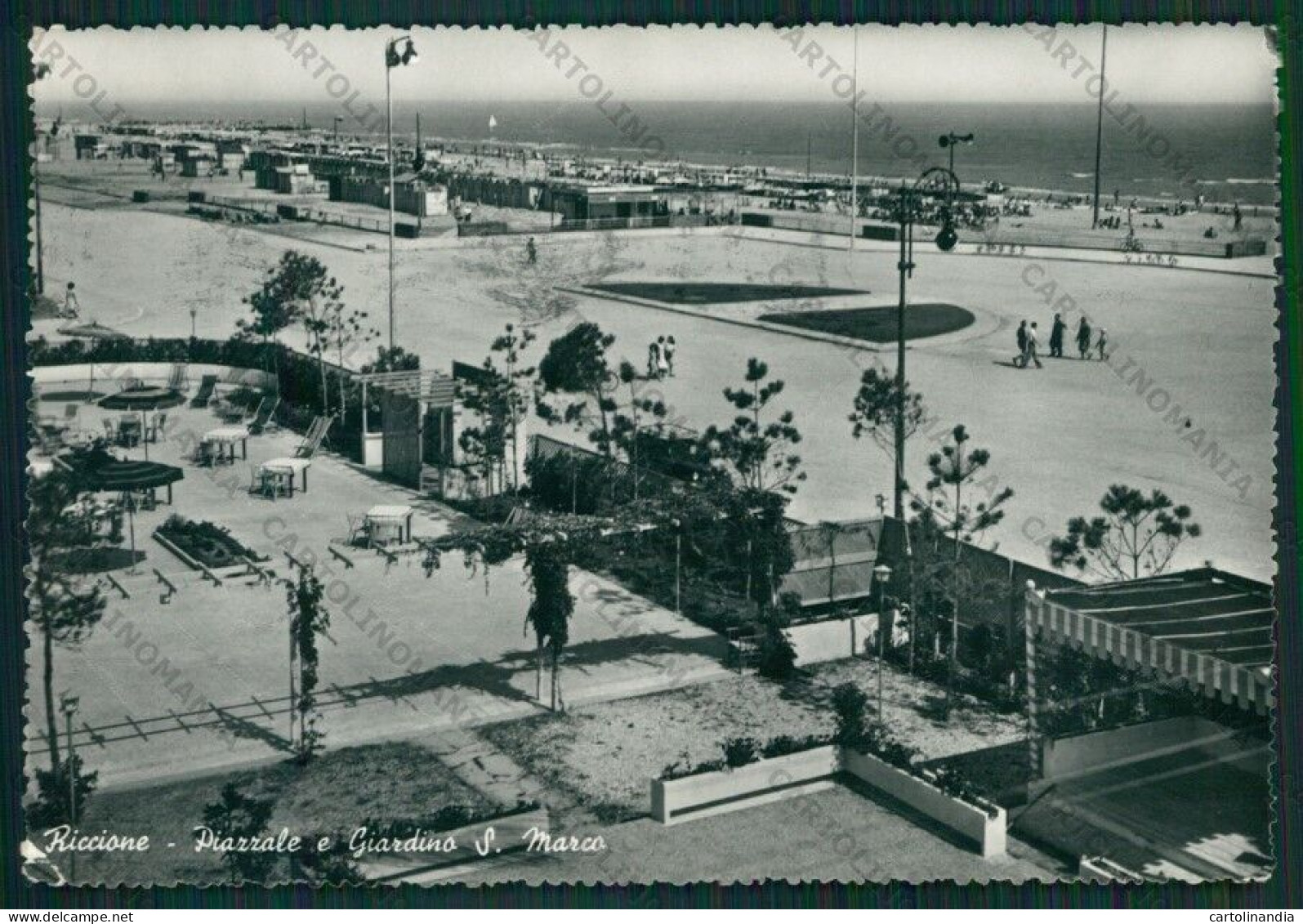 Rimini Riccione PIEGHINA Foto FG Cartolina KB0093 - Rimini