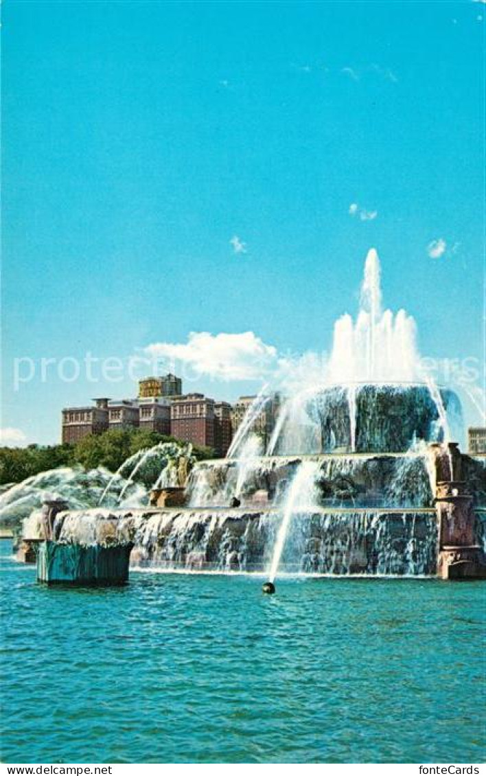 73123625 Michigan_City_Indiana Conrad Hilton Hotel Lake Michigan Fountain - Andere & Zonder Classificatie