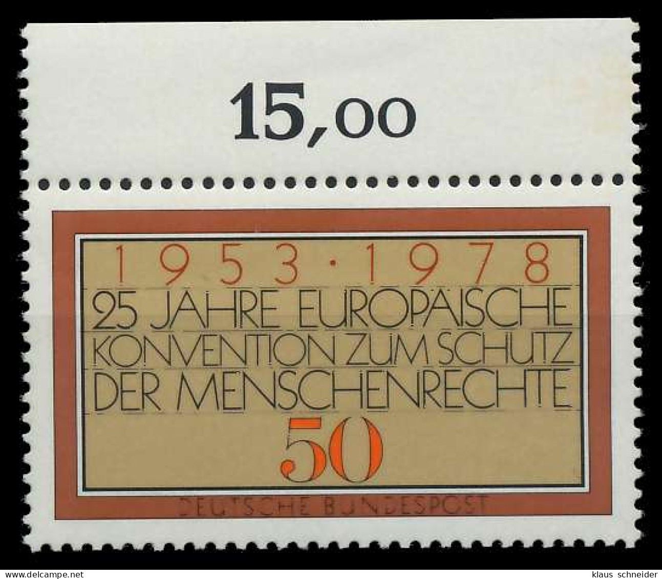 BRD BUND 1978 Nr 979 Postfrisch ORA X80558A - Unused Stamps