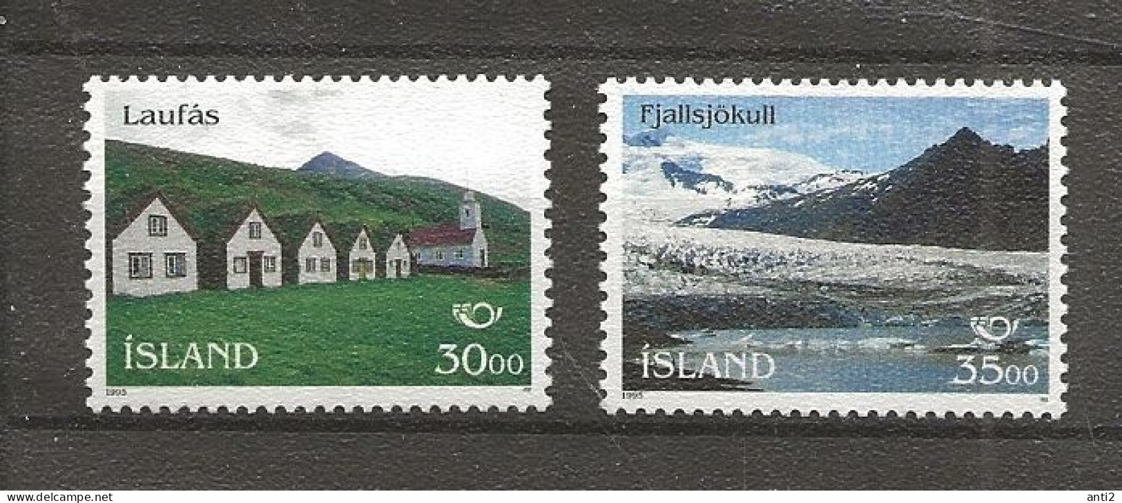 Island Iceland  1995 Norden: Tourism, Vicarage Laufás At Eyiafjord. Fjallsjökull Mi  824-825  MNH(**) - Ongebruikt