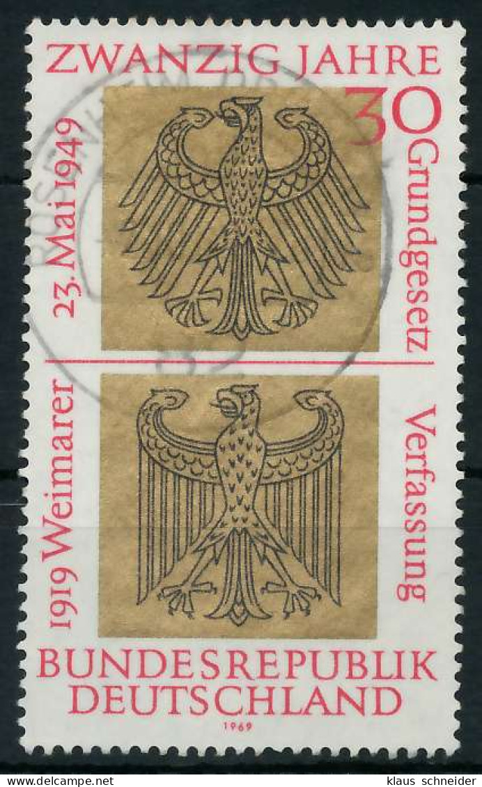 BRD 1969 Nr 585 Zentrisch Gestempelt X832022 - Usati