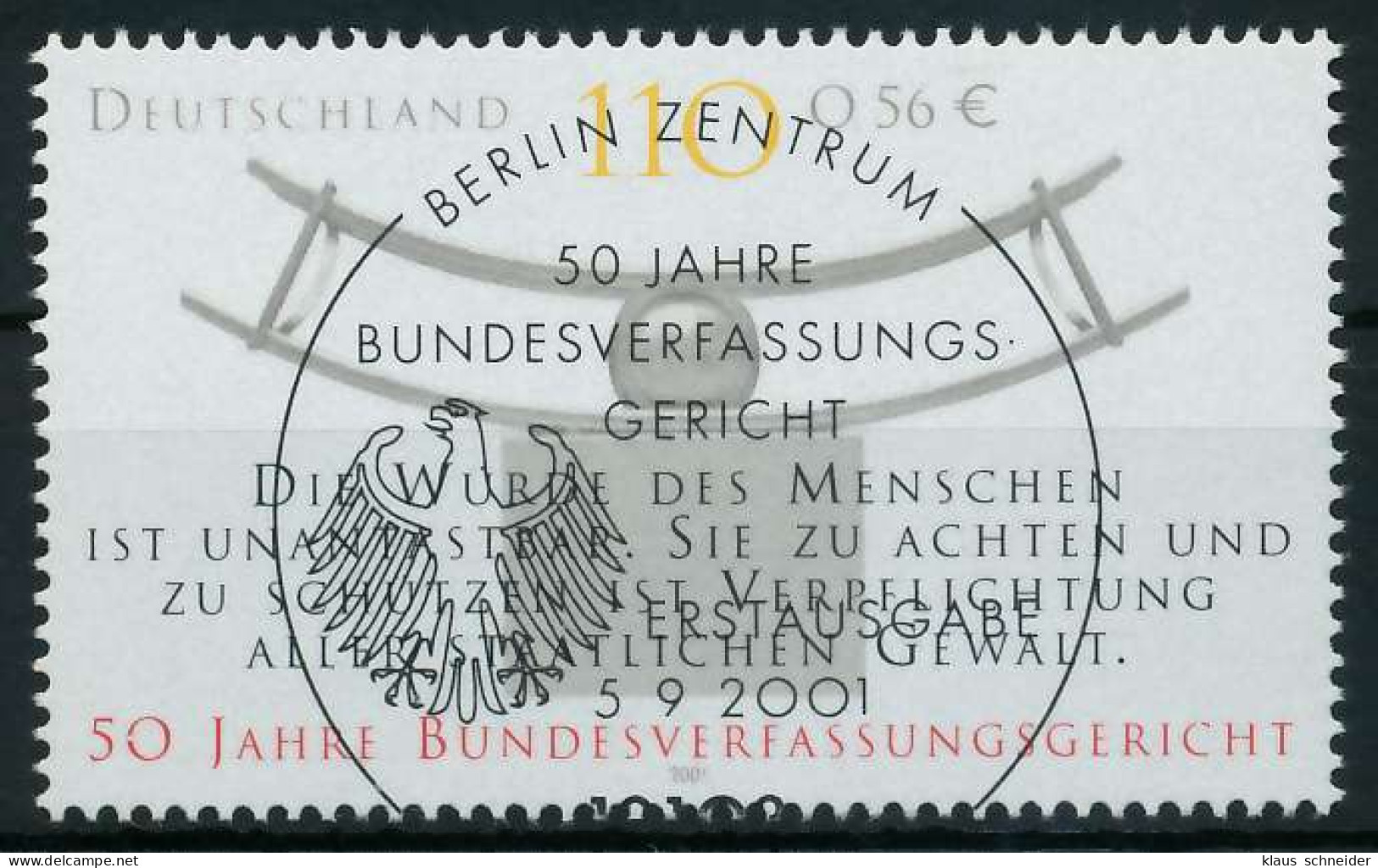 BRD 2001 Nr 2214 ESST Zentrisch Gestempelt X84CFB6 - Used Stamps