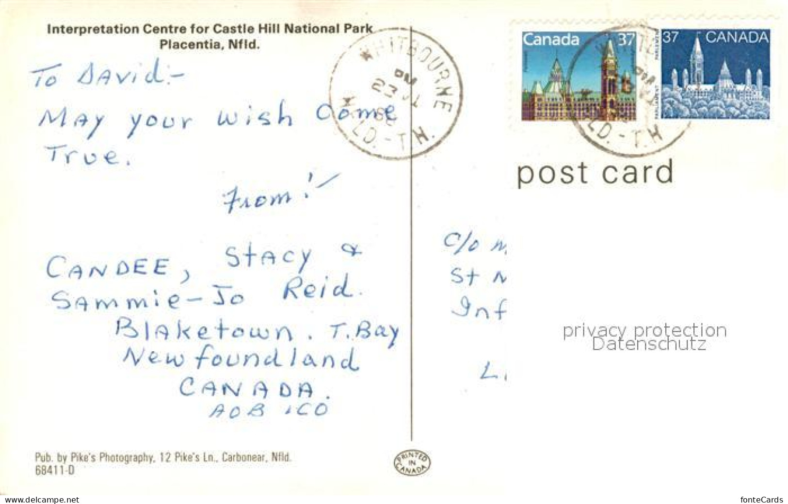 73123590 Placentia Newfoundland Interpretation Centre For Castle Hill National P - Non Classificati