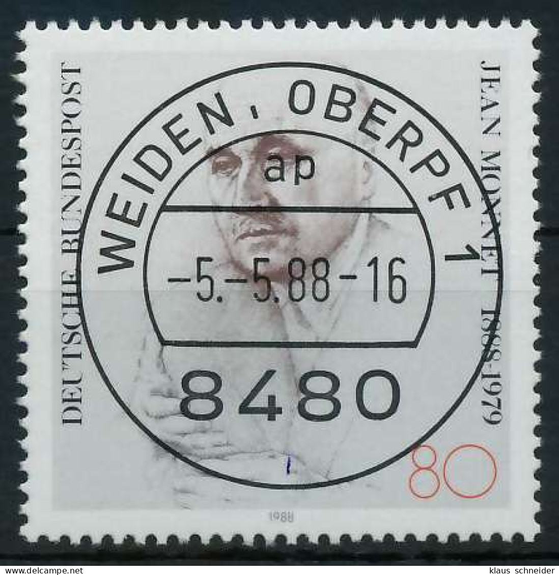 BRD BUND 1988 Nr 1372 Zentrisch Gestempelt X8513E2 - Oblitérés