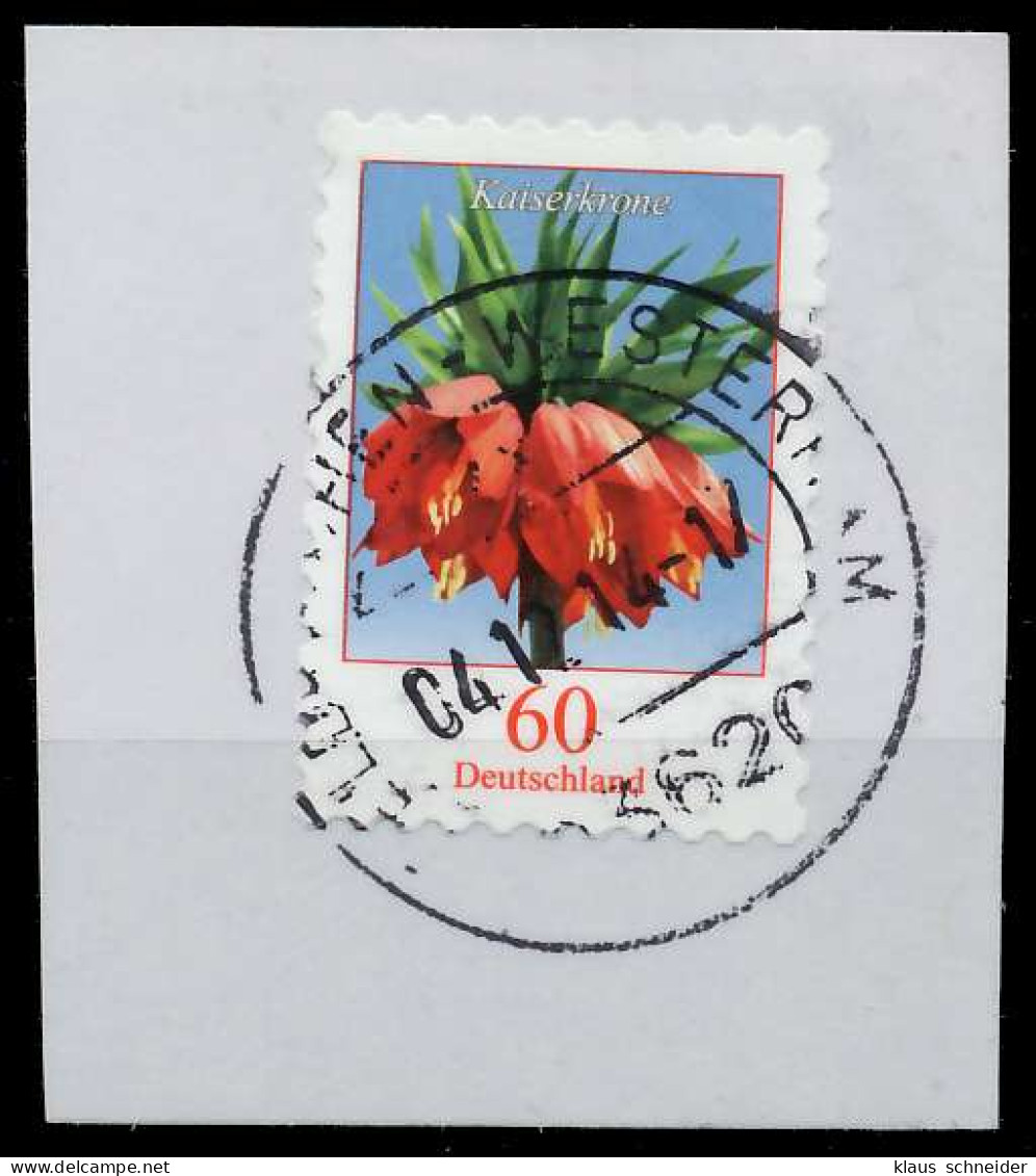 BRD DS BLUMEN Nr 3046 Zentrisch Gestempelt Briefstück X868BE6 - Oblitérés