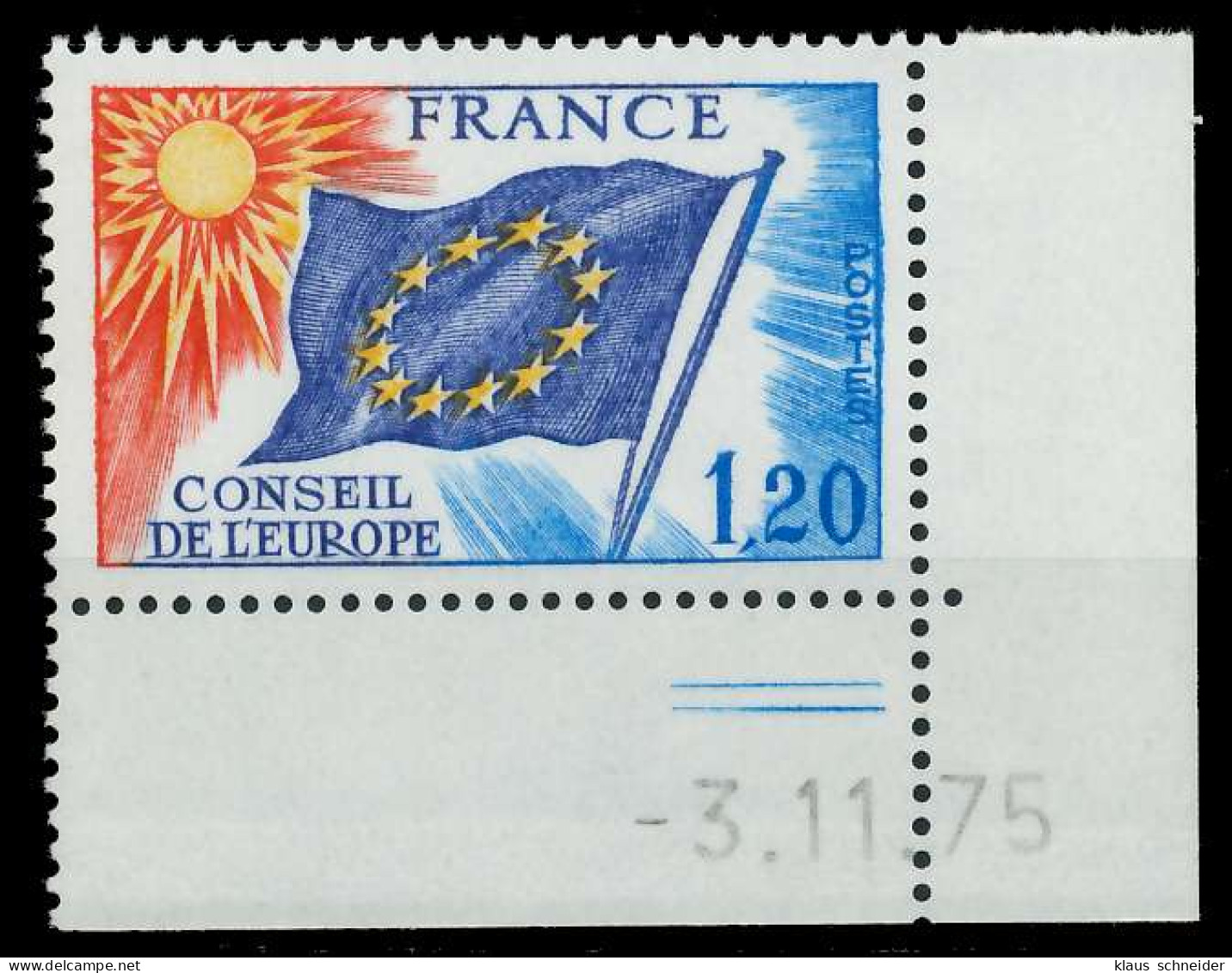 FRANKREICH DIENSTMARKEN EUROPARAT Nr 18 Br Postfrisch E X05B47A - Mint/Hinged