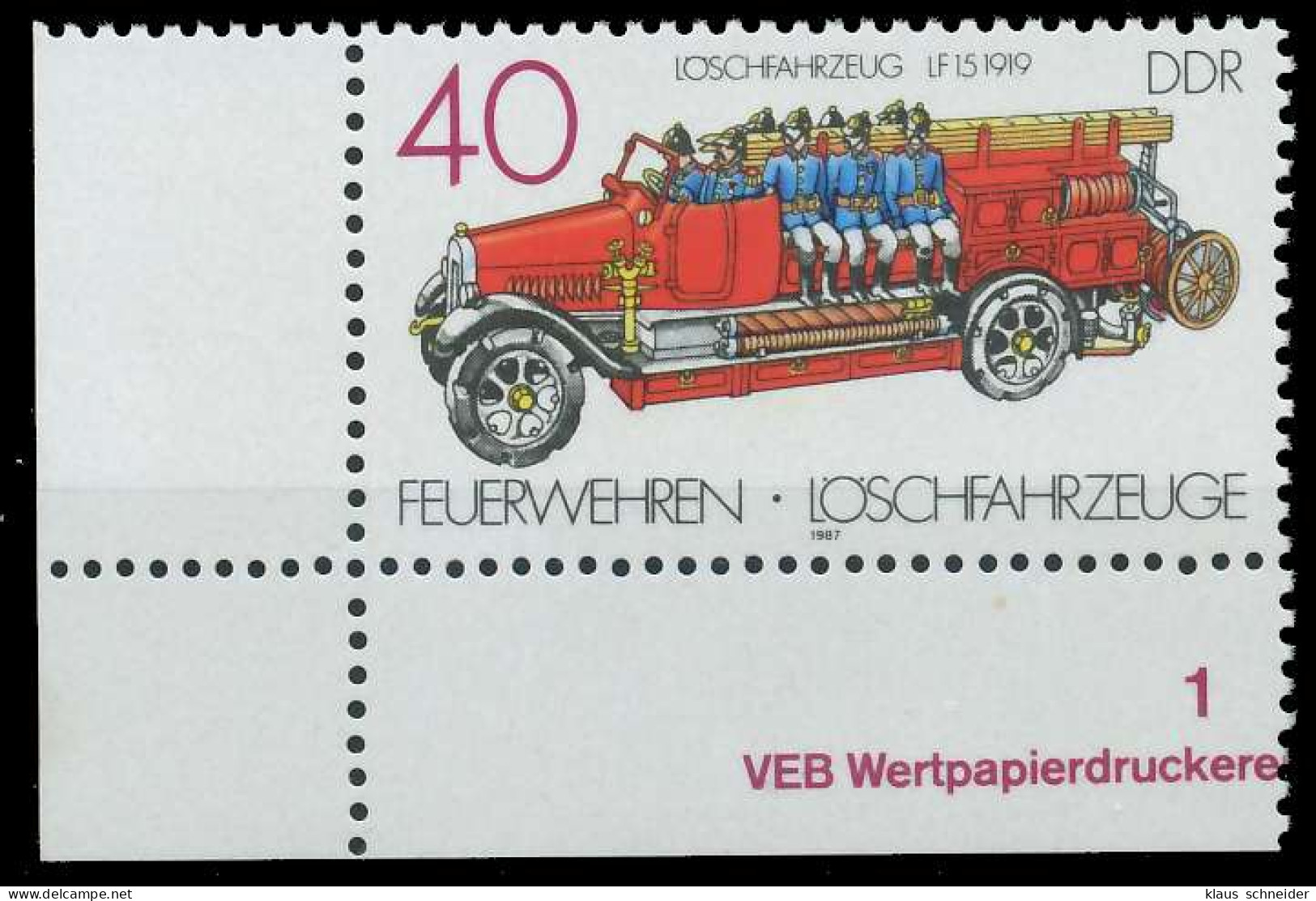 DDR 1987 Nr 3103 Postfrisch ECKE-ULI X0D96D2 - Neufs