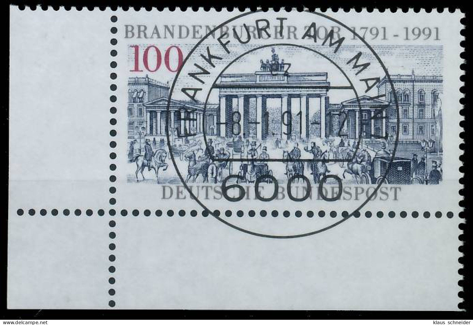 BRD BUND 1991 Nr 1492 Zentrisch Gestempelt ECKE-ULI X575B3A - Oblitérés