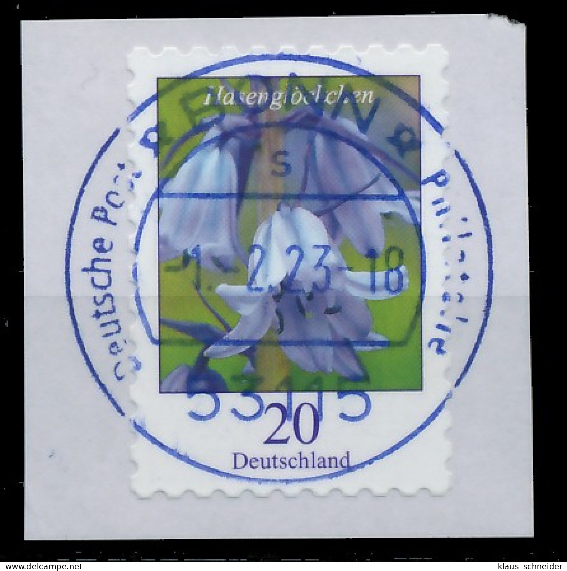 BRD BUND DS BLUMEN Nr 3432 Zentrisch Gestempelt Briefstück X599C9E - Usati