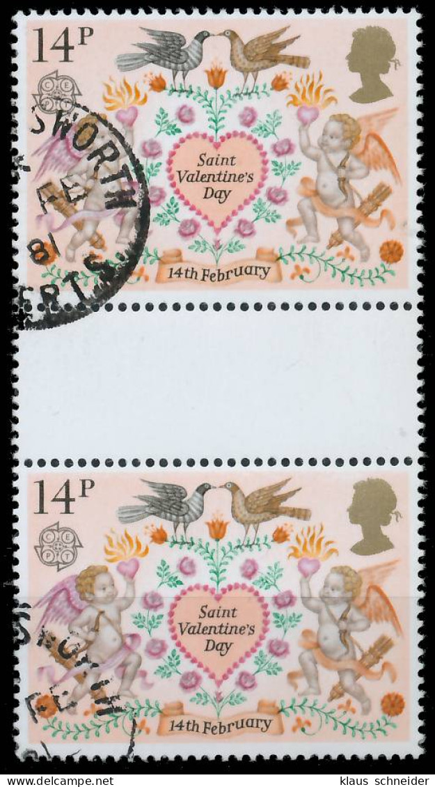 GROSSBRITANNIEN 1981 Nr 867ZS Gestempelt ZW-STEG PAAR X5A9CDA - Used Stamps