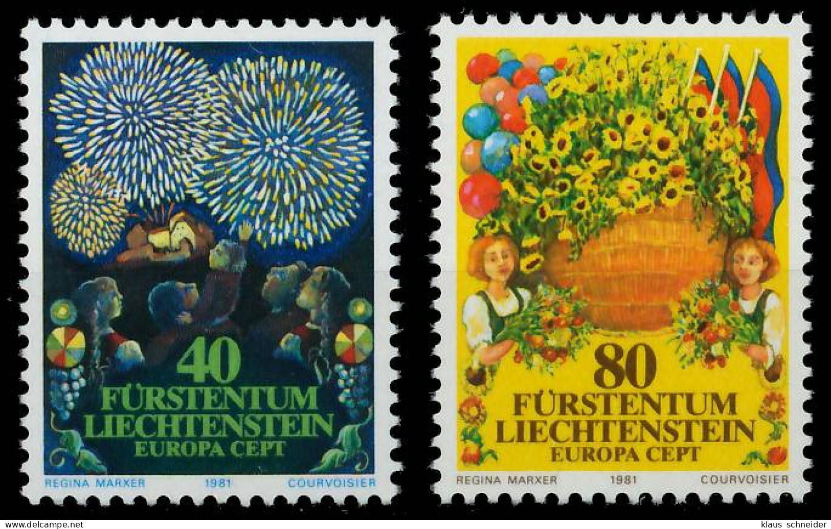 LIECHTENSTEIN 1981 Nr 764-765 Postfrisch S1D78EA - Nuevos