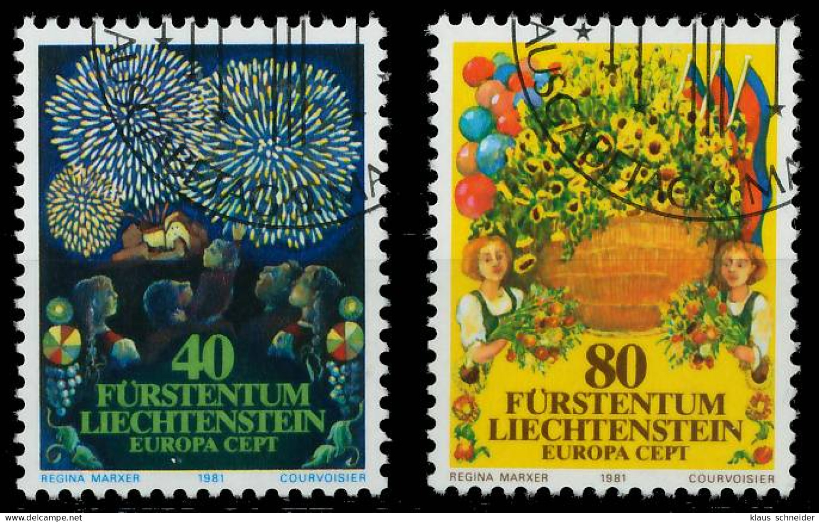 LIECHTENSTEIN 1981 Nr 764-765 Gestempelt X5A9EA2 - Gebraucht